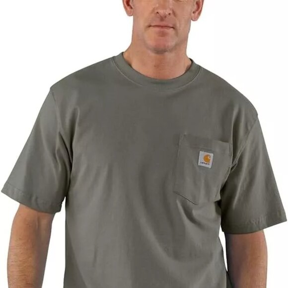 Carhartt Other - Carhartt Men's Navy K87 Workwear Patch Pocket Casual Pullover T-Shirt Size L